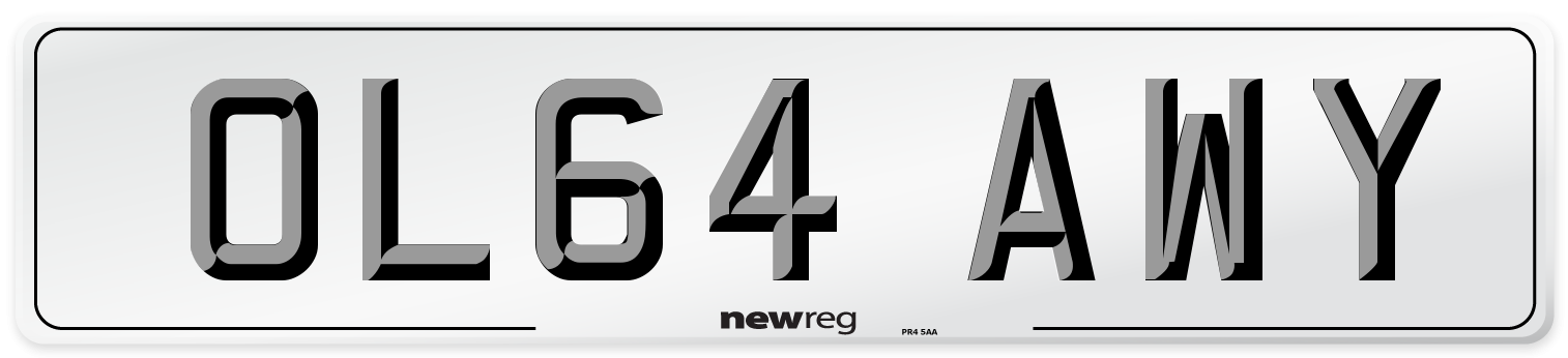 OL64 AWY Number Plate from New Reg